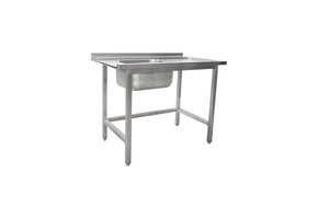 Aanvoertafel voor vaatwasser links 1 bak 1600 mm
