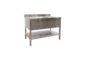 Spoeltafel met 1 wasbak rechts 700 x 1000 mm