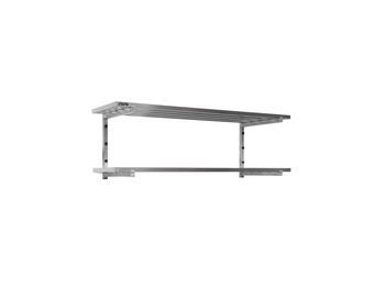 Wandschap met 2 open roosters 1400mm