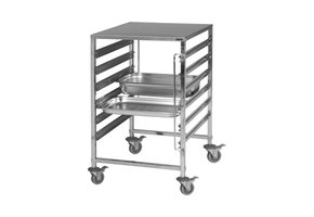 Trolley met roestvrij stalen werkblad model NOEL