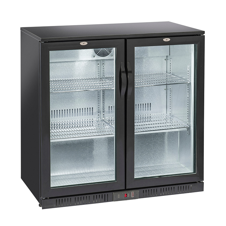 Gastro-Inox bardisplay met 2 klapdeuren