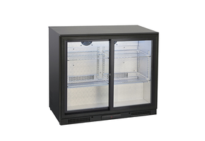 Gastro-Inox bardisplay met 2 schuifdeuren