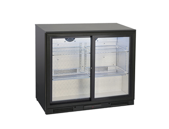Gastro-Inox bardisplay met 2 schuifdeuren