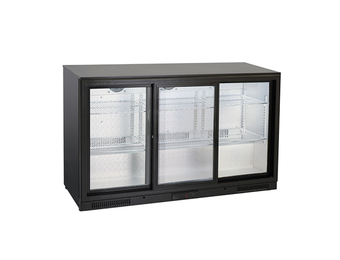 Gastro-Inox bardisplay met 3 schuifdeuren