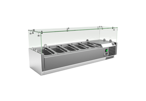 Gastro-Inox RVS opzetkoelvitrine 5x GN1/4