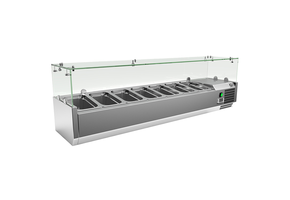 Gastro-Inox RVS opzetkoelvitrine 7x GN1/4