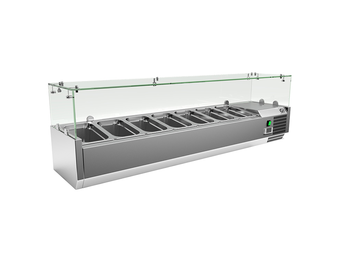 Gastro-Inox RVS opzetkoelvitrine 7x GN1/4