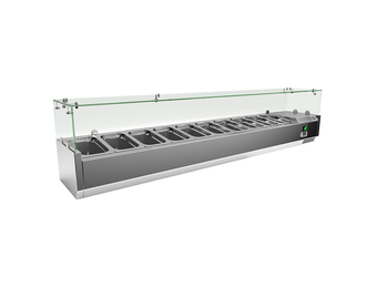 Gastro-Inox RVS opzetkoelvitrine 10x GN1/4