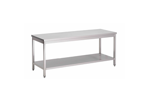 Gastro-Inox RVS werktafel met onderblad 1800 x 700 x 850 mm