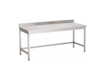 Gastro-Inox RVS werktafel zonder onderblad met achteropstand 900 x 700 x 850 mm
