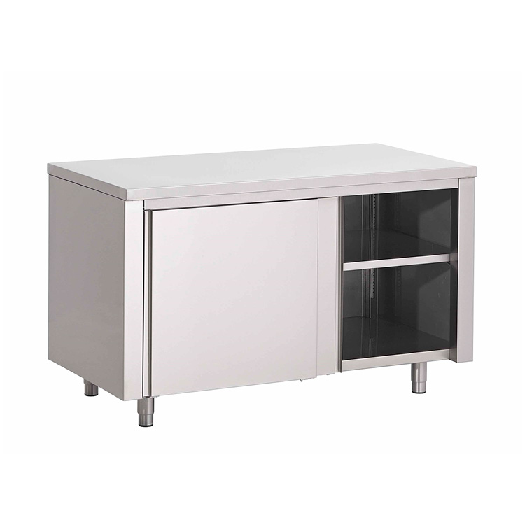 Gastro-Inox RVS werkbank 1500 x 600 x 850 mm met schuifdeuren