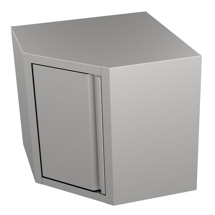 Gastro-Inox RVS hoekkast met deur 700(l)x700 x 660 mm