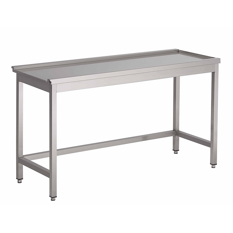 Gastro-Inox korventafel zonder onderblad rechts
