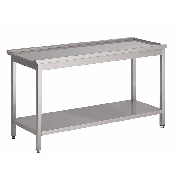 Gastro-Inox korventafel met onderblad rechts