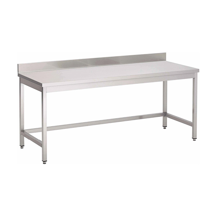 Gastro-Inox RVS werktafel zonder onderblad met achteropstand 700 x 700 x 850 mm