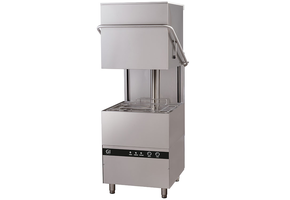 Gastro-Inox elektronische doorschuifvaatwasser met zeepdispenser 50 x 50 cm 400V
