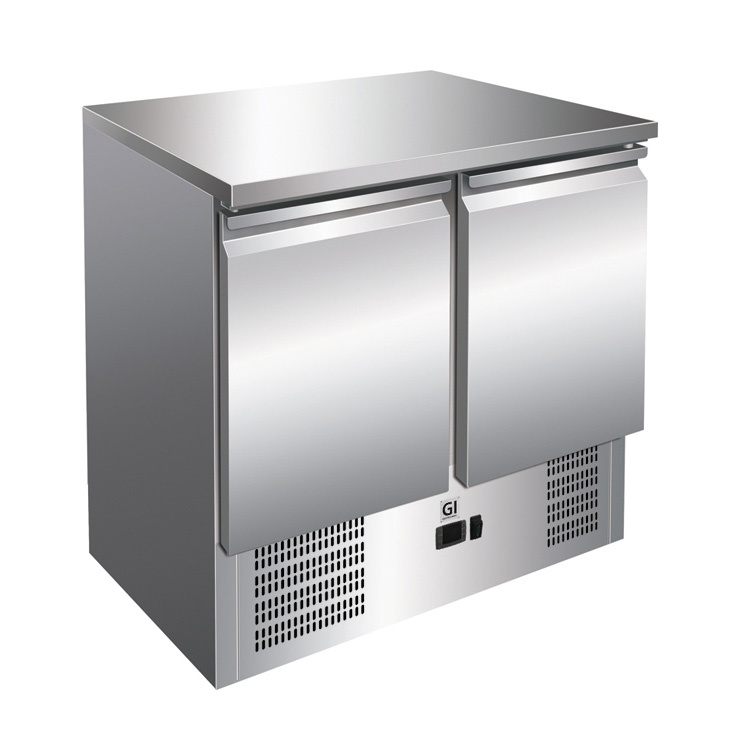 Gastro-Inox RVS werkbank met 2 deuren geforceerd gekoeld
