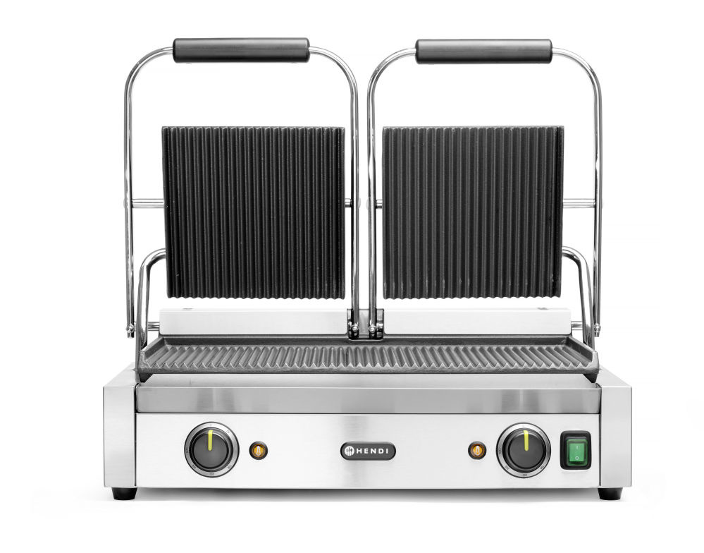 Contactgrill dubbel geribbelde bakplaat 570 x 370 x 210 mm