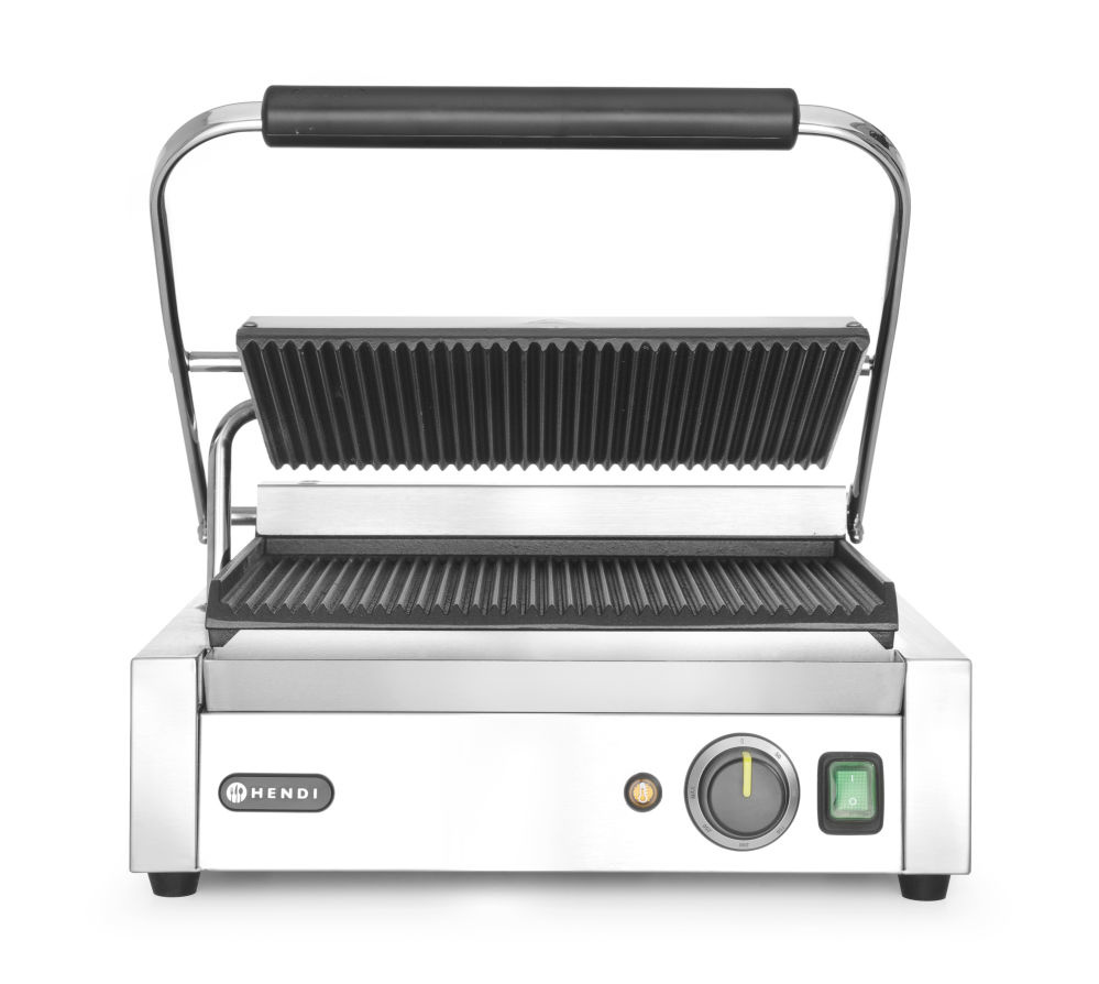 Contactgrill Panini geribbelde bakplaat 430 x 370 x 210 mm