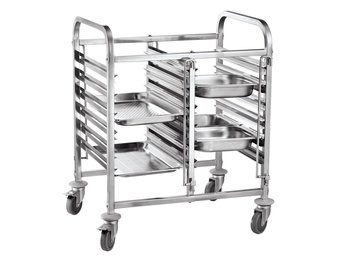 Regaalwagen dubbel voor 12 x GN 1/1