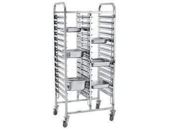 Regaalwagen dubbel voor 30 x GN 1/1