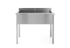 Spoeltafel gelast enkele spoelbak 800 x 600 x 850 mm