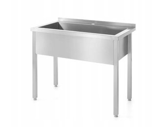 Spoeltafel gelast enkele spoelbak 800 x 700 x 850 mm