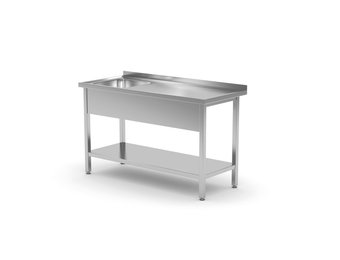 Spoeltafel enkele spoelbak links 1000 x 700 x 850 mm