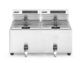Friteuse Profi Line Digital 207376 dubbel 2x 8L met aftapkraan