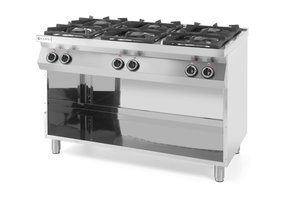 Gasfornuis Kitchen Line 6 pits met ombouw