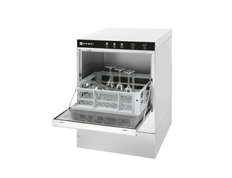 Glazen vaatwasser 40x40 cm elektronisch met afvoer en reinigingspomp