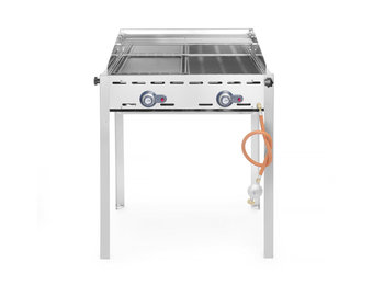 Green Fire contactgrill met 2 branders gietijzeren bakplaat