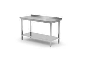 Muurwerktafel met schap 1400 x 700 x 850 mm geschroefd