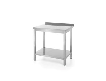 Muurwerktafel met opstaande rand en schap 800 x 600 x 850 mm