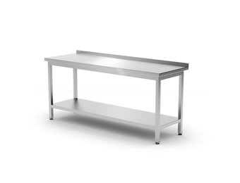 Muurwerktafel met opstaande rand en schap 1800 x 600 x 850 mm