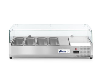 Opzetkoelvitrine Arktic voor 4x GN 1/3 glazen display