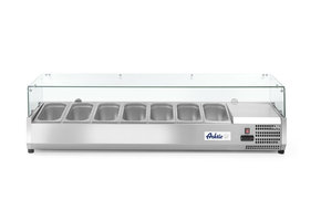 Opzetkoelvitrine Arktic voor 7x GN 1/3 glazen display