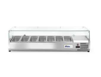 Opzetkoelvitrine Arktic voor 7x GN 1/3 glazen display