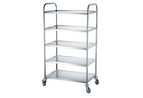 Serveerwagen 810125 met 5 schappen grijs