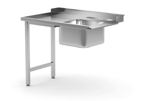 Spoeltafel voor vaatwassers rechterzijde 1200 x 700 mm