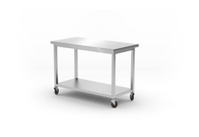 Werktafel met plank RVS 1200 x 600 x 850 mm