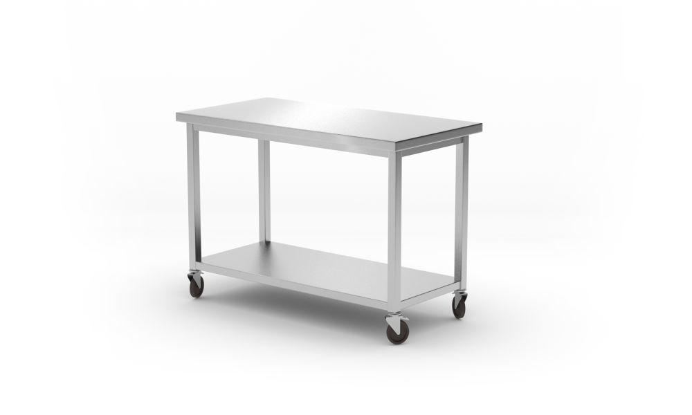 Werktafel met plank RVS 1200 x 600 x 850 mm