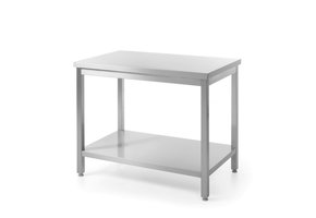 Werktafel met plank RVS 1000 x 600 x 850 mm zware uitvoering