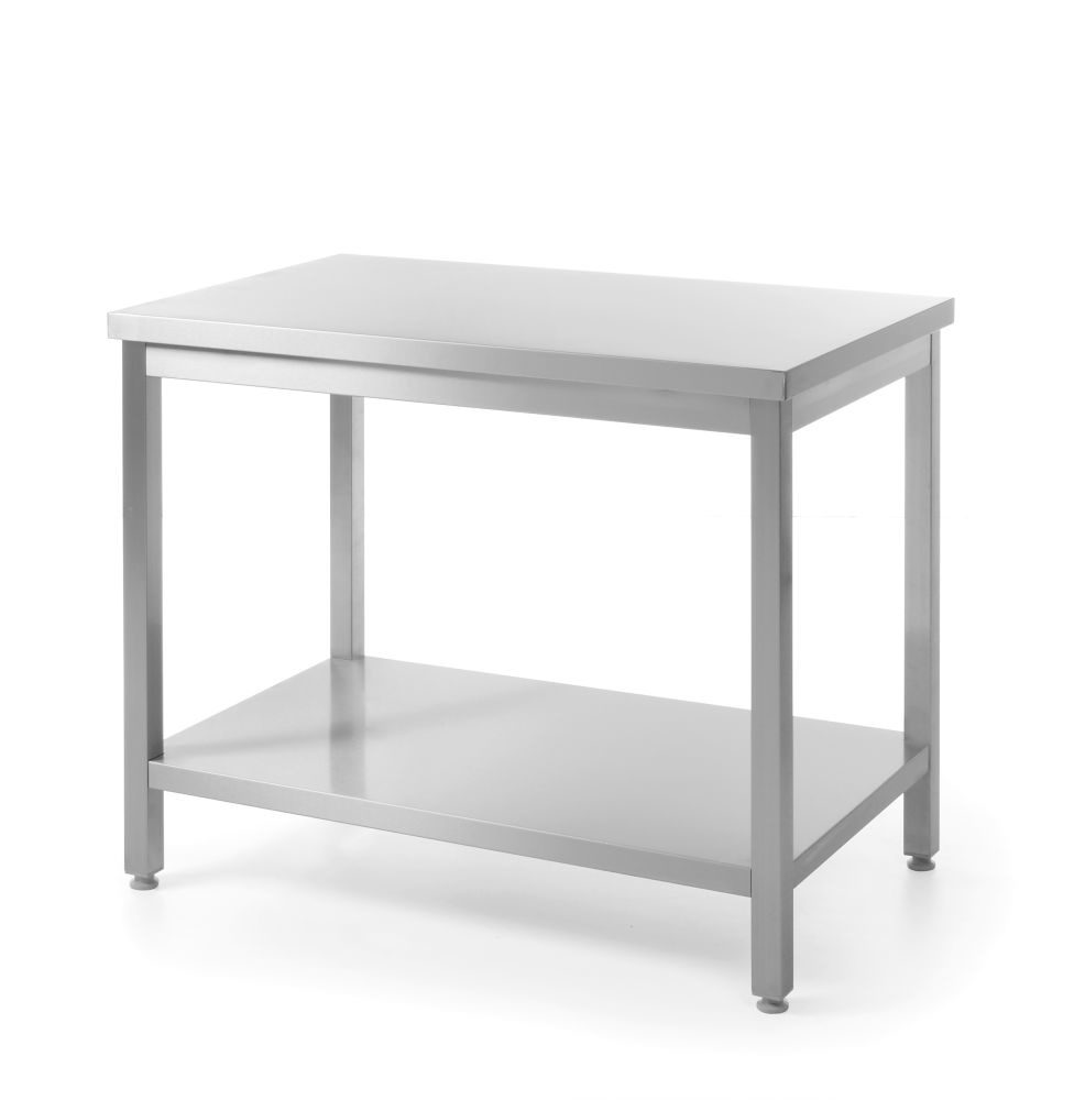 Werktafel met plank RVS 1000 x 600 x 850 mm zware uitvoering