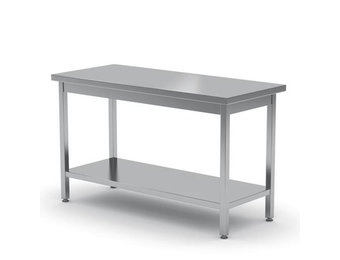 Werktafel met plank RVS 1200 x 600 x 850 mm zware uitvoering