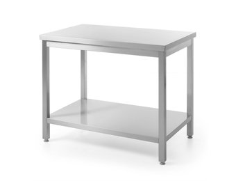 Werktafel met plank RVS 1400 x 600 x 850 mm zware uitvoering