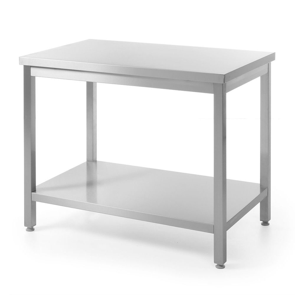 Werktafel met plank RVS 1400 x 600 x 850 mm zware uitvoering
