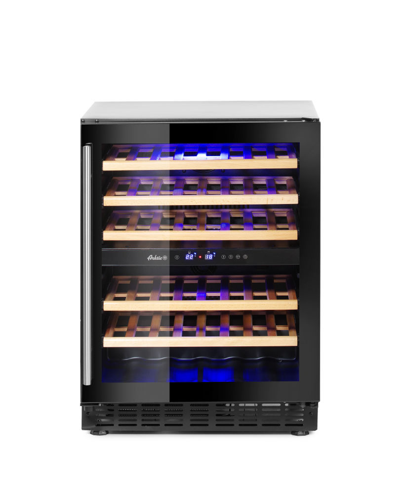 Wijnkoelkast met 2 zones voor 46 flessen