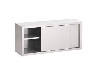 Gastro-Inox RVS wandkast met schuifdeuren 1500 x 400 x 600 mm