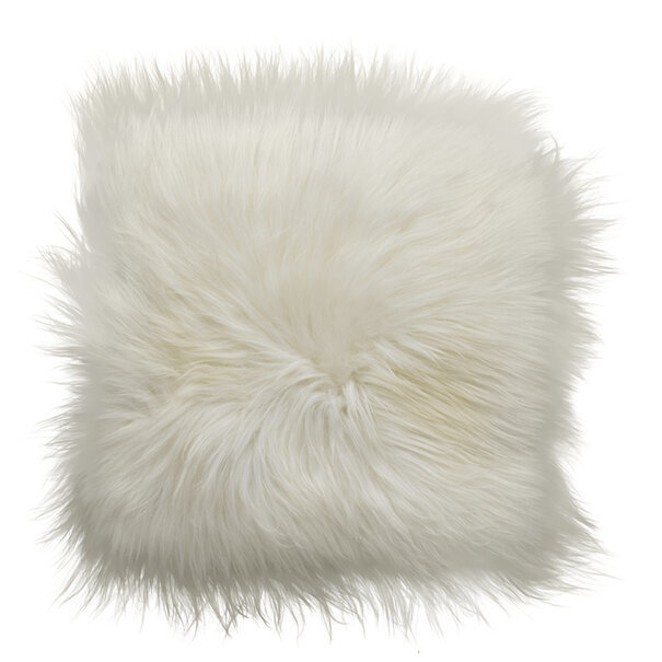 Van Buren seit 1861 Sitzkissen vom Island Schaffell in Weiß